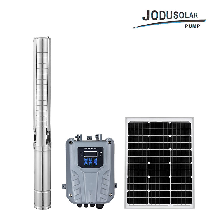 What are the characteristics of AC/DC Submersible Solar Pump?